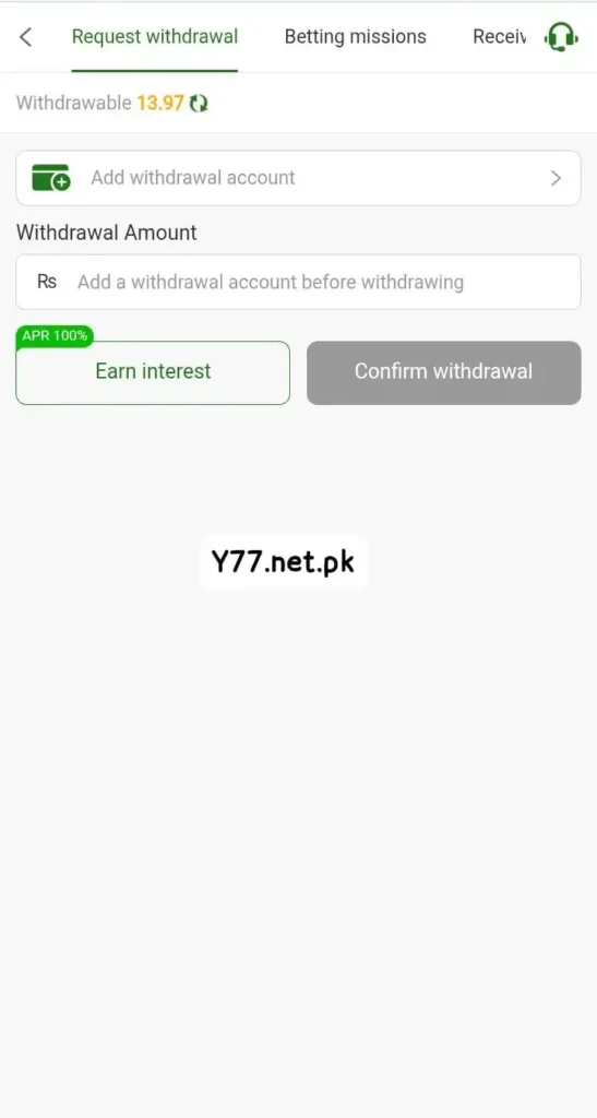 Y77 Withdraw
